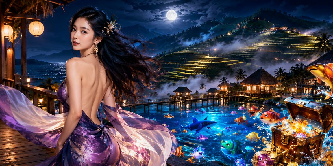Cảnh biển sapa với hoạt động câu cá